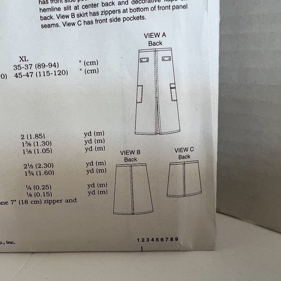 Kwik Sew Sewing Pattern 3196 Misses Skirts XS to XL Mini Knee Midi Lengths - Picture 4 of 4